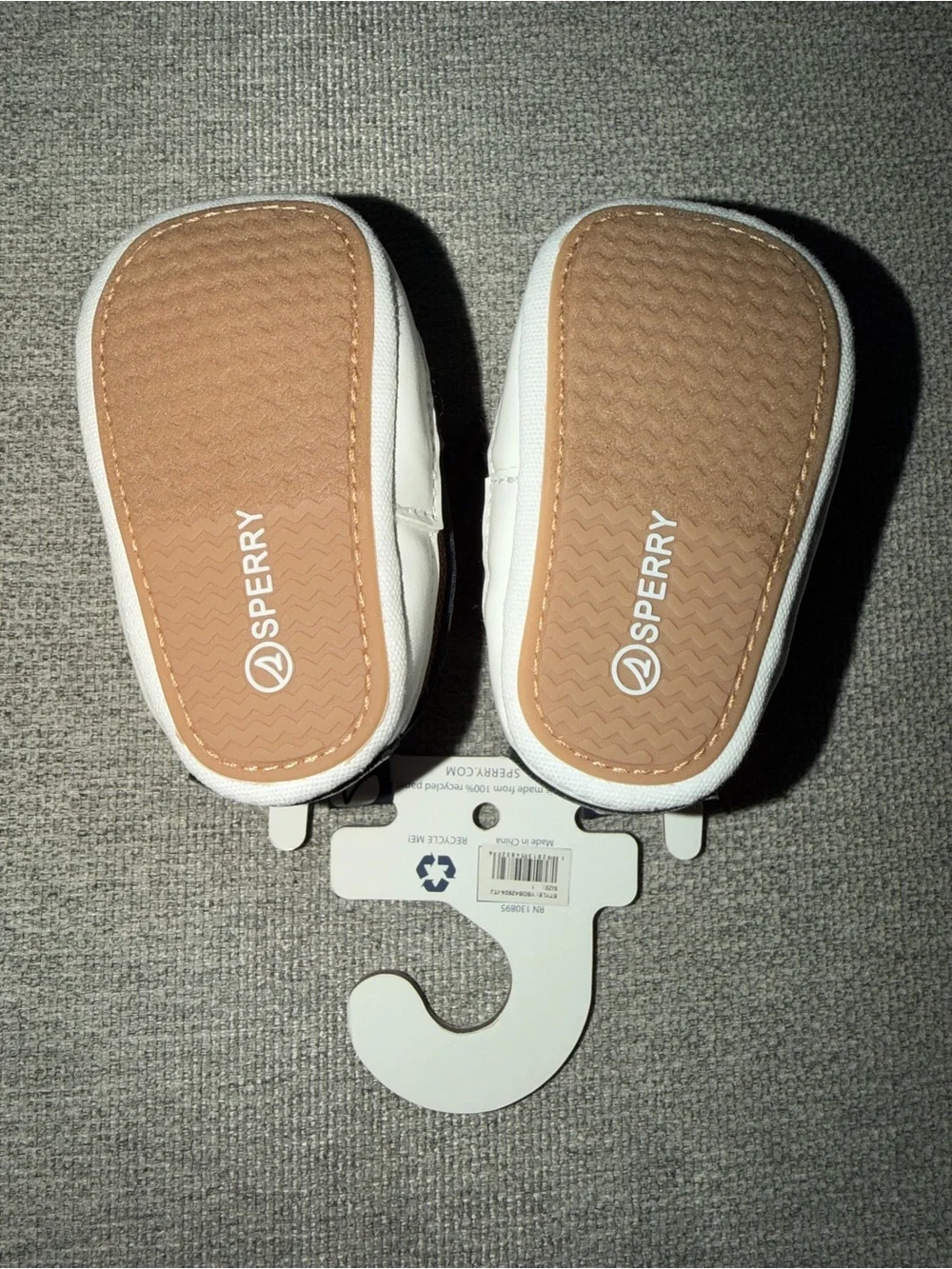 NWT Sperry Brown and Navy Baby Boat Shoes